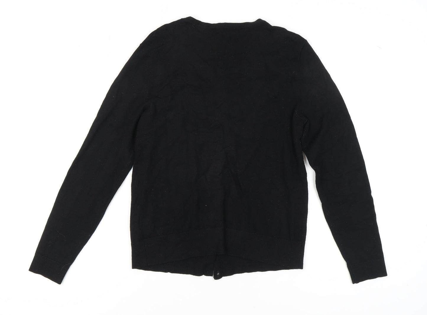 Womens UK Size L Jeanne Pierre Black Cardigan Jumper