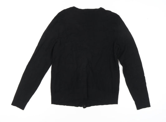 Jeanne Pierre Women's Black Beaded Cardigan L