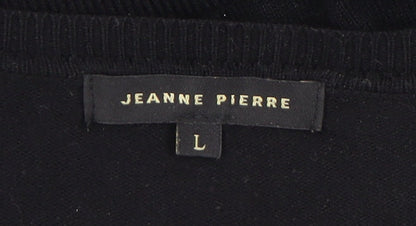 Womens UK Size L Jeanne Pierre Black Cardigan Jumper
