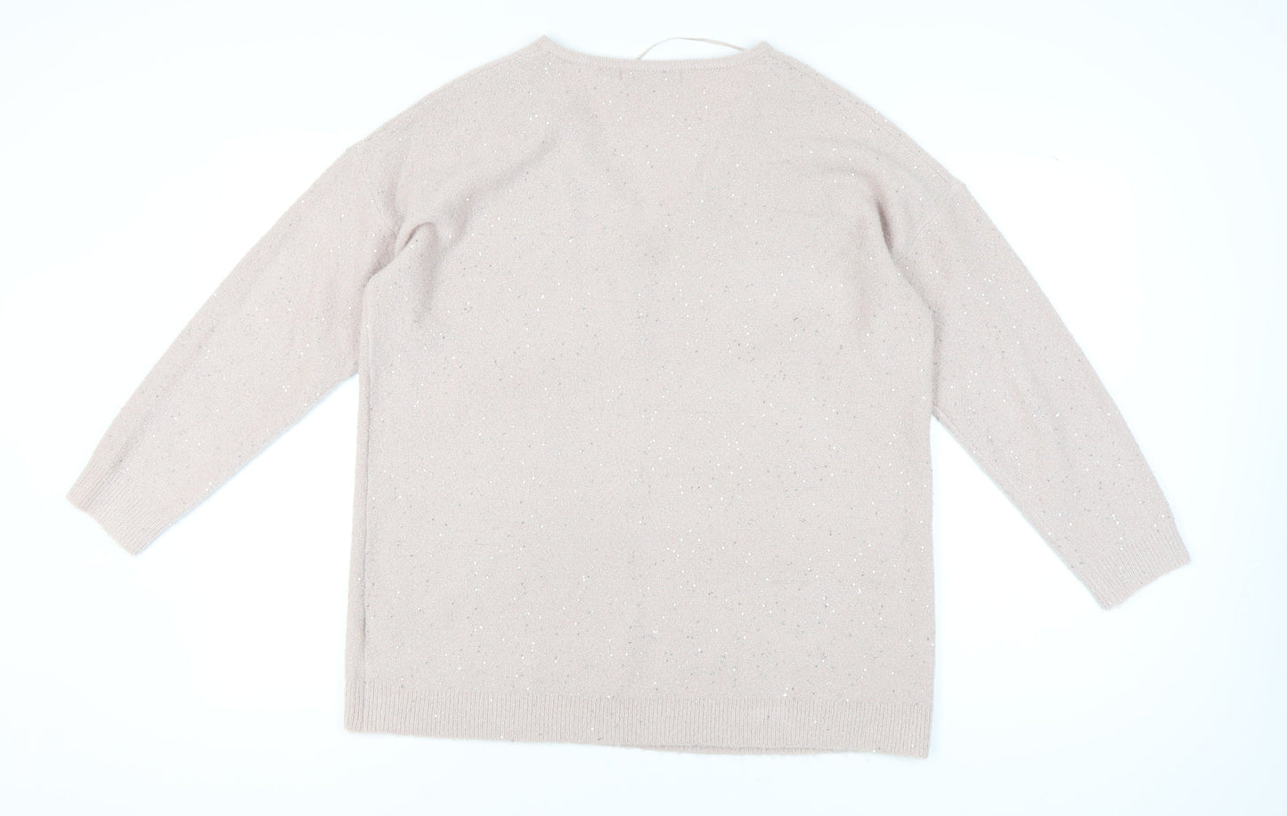 Evans Women's Pink V-Neck Pullover Jumper Size 18