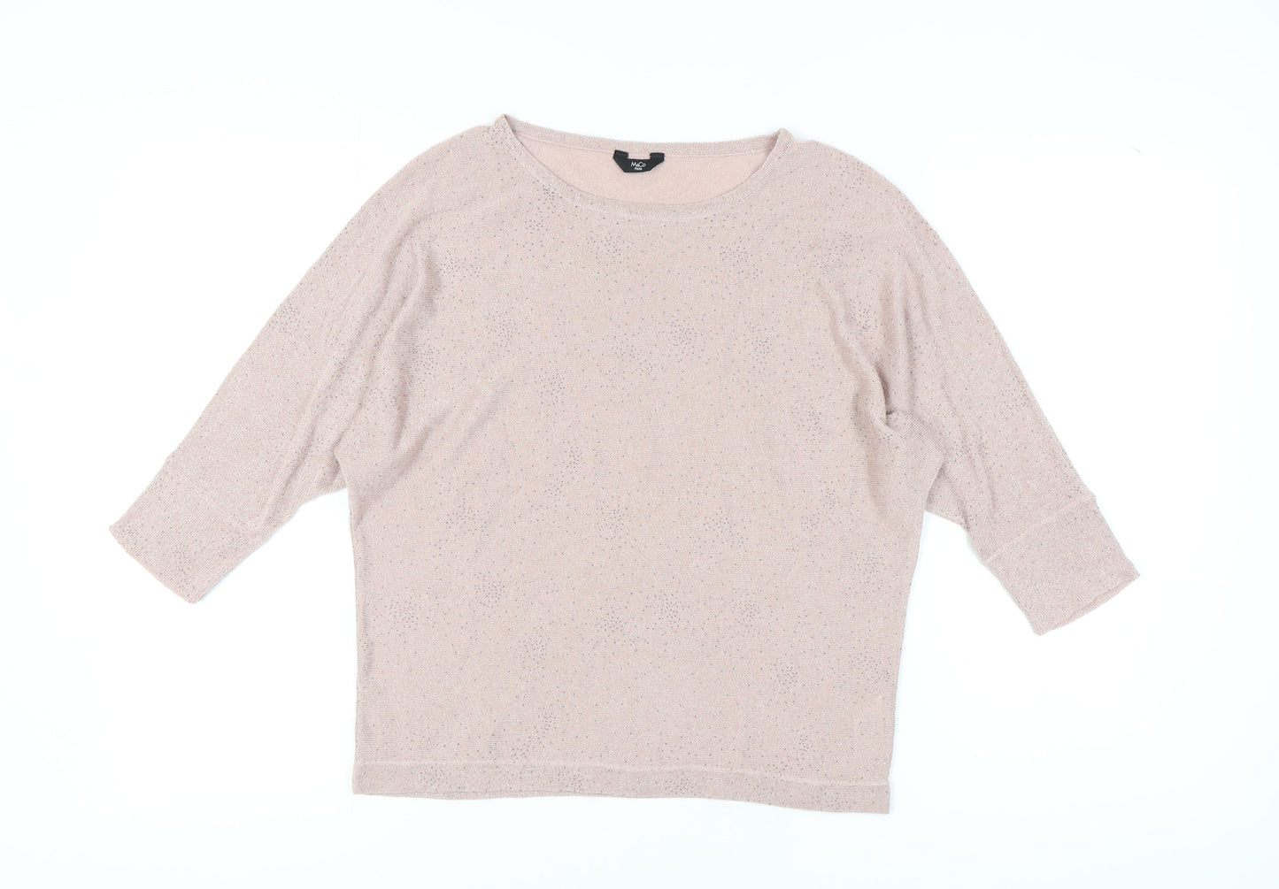 Womens UK Size 16 M&Co Pink Pullover Jumper