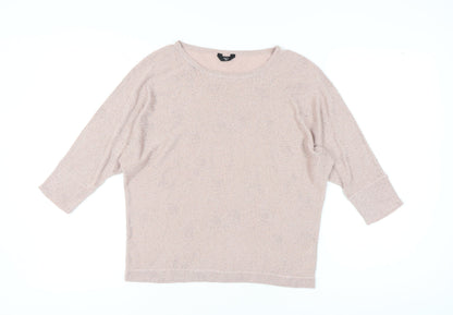 Womens UK Size 16 M&Co Pink Pullover Jumper