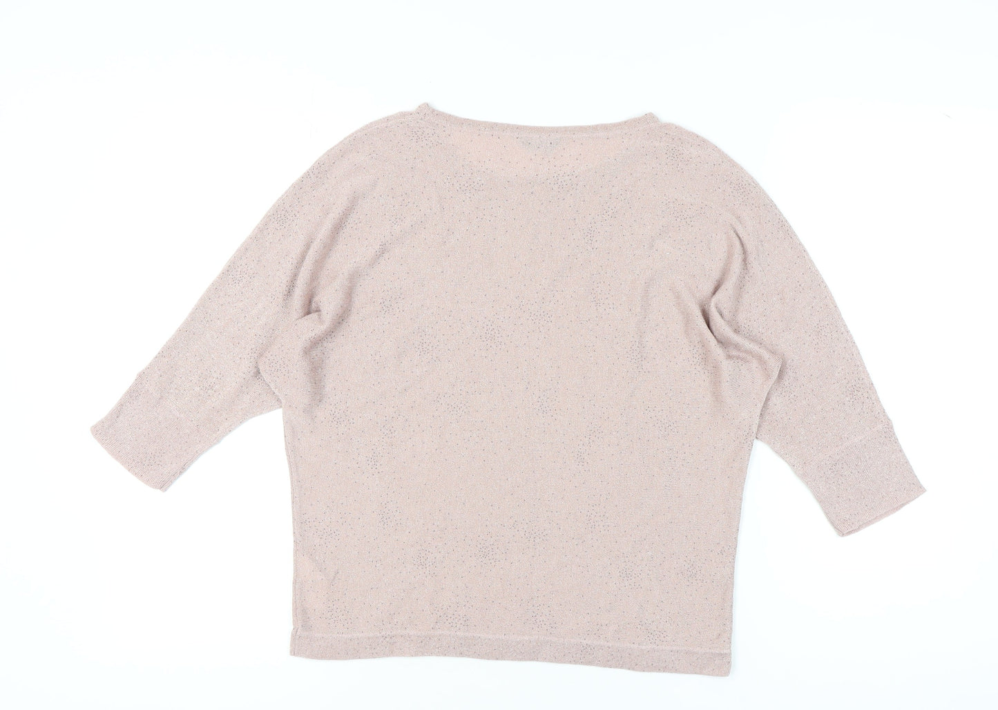 Womens UK Size 16 M&Co Pink Pullover Jumper