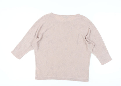Womens UK Size 16 M&Co Pink Pullover Jumper