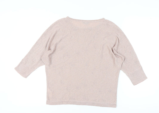 Womens UK Size 16 M&Co Pink Pullover Jumper