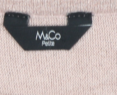 Womens UK Size 16 M&Co Pink Pullover Jumper