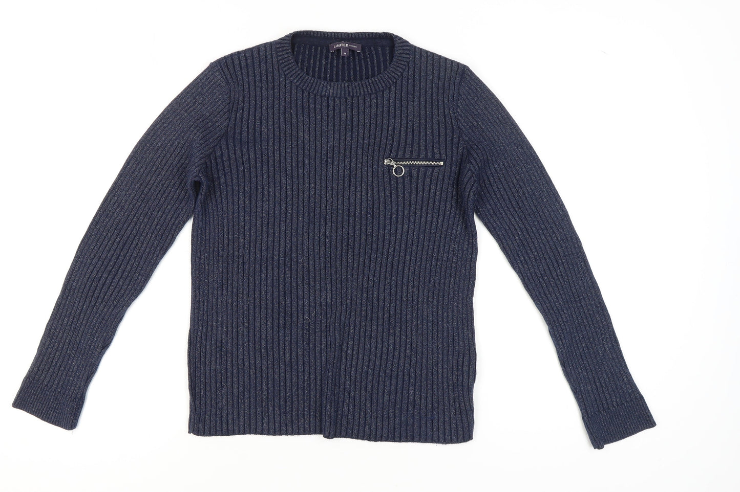 Limited Edition Women's Blue Crew Neck Jumper, Size 14