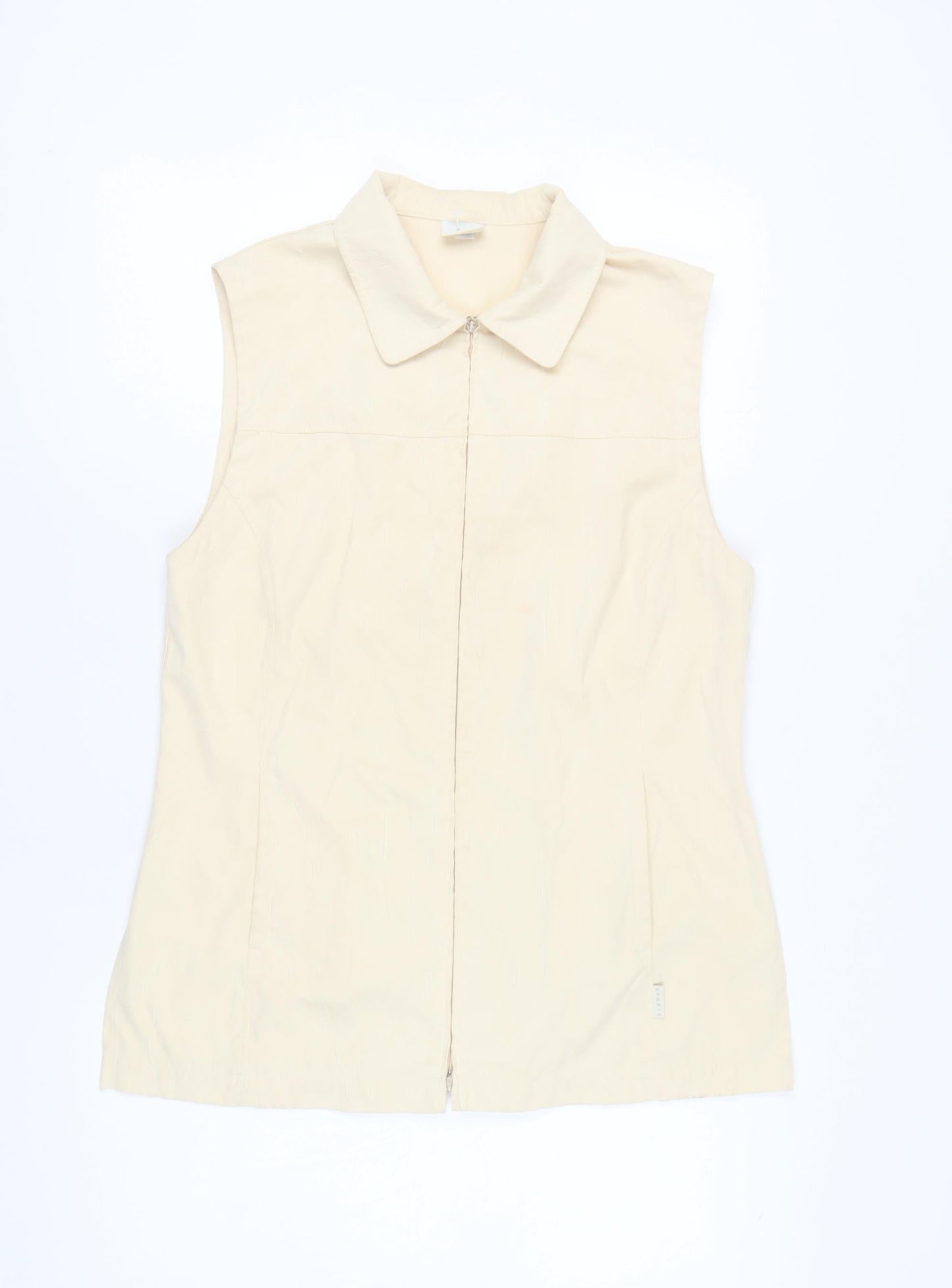 tru SPORTS Women's Beige Waistcoat, Size 12, Casual Style