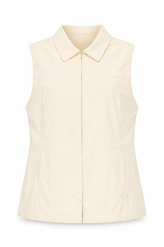 tru SPORTS Women's Beige Waistcoat, Size 12, Casual Style