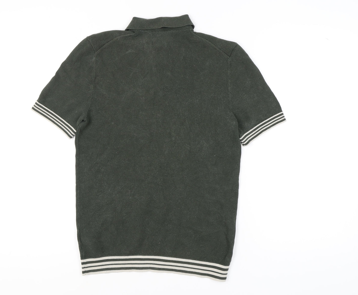 Marks and Spencer Men's Green Polo Shirt, Size S, Classic Style