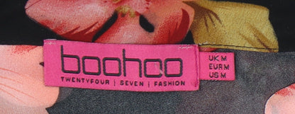 Boohoo Floral Kimono - Women's Medium, Black