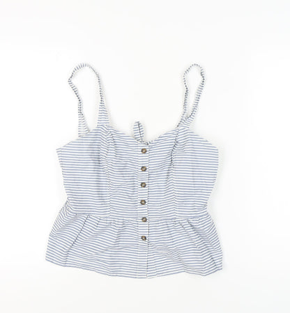 SOSO Women's Blue Striped Camisole Blouse Size 12