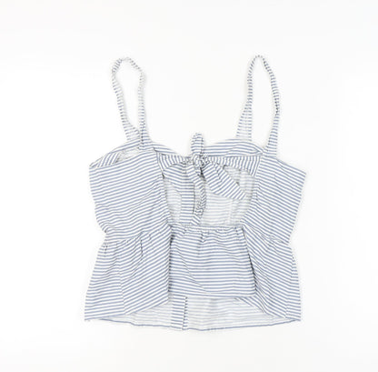 SOSO Women's Blue Striped Camisole Blouse Size 12