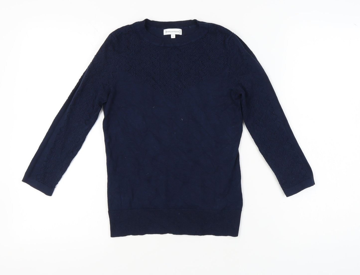 Womens UK Size 8 Warehouse Blue Pullover Jumper