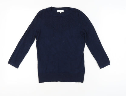 Womens UK Size 8 Warehouse Blue Pullover Jumper