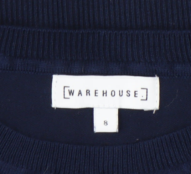 Womens UK Size 8 Warehouse Blue Pullover Jumper