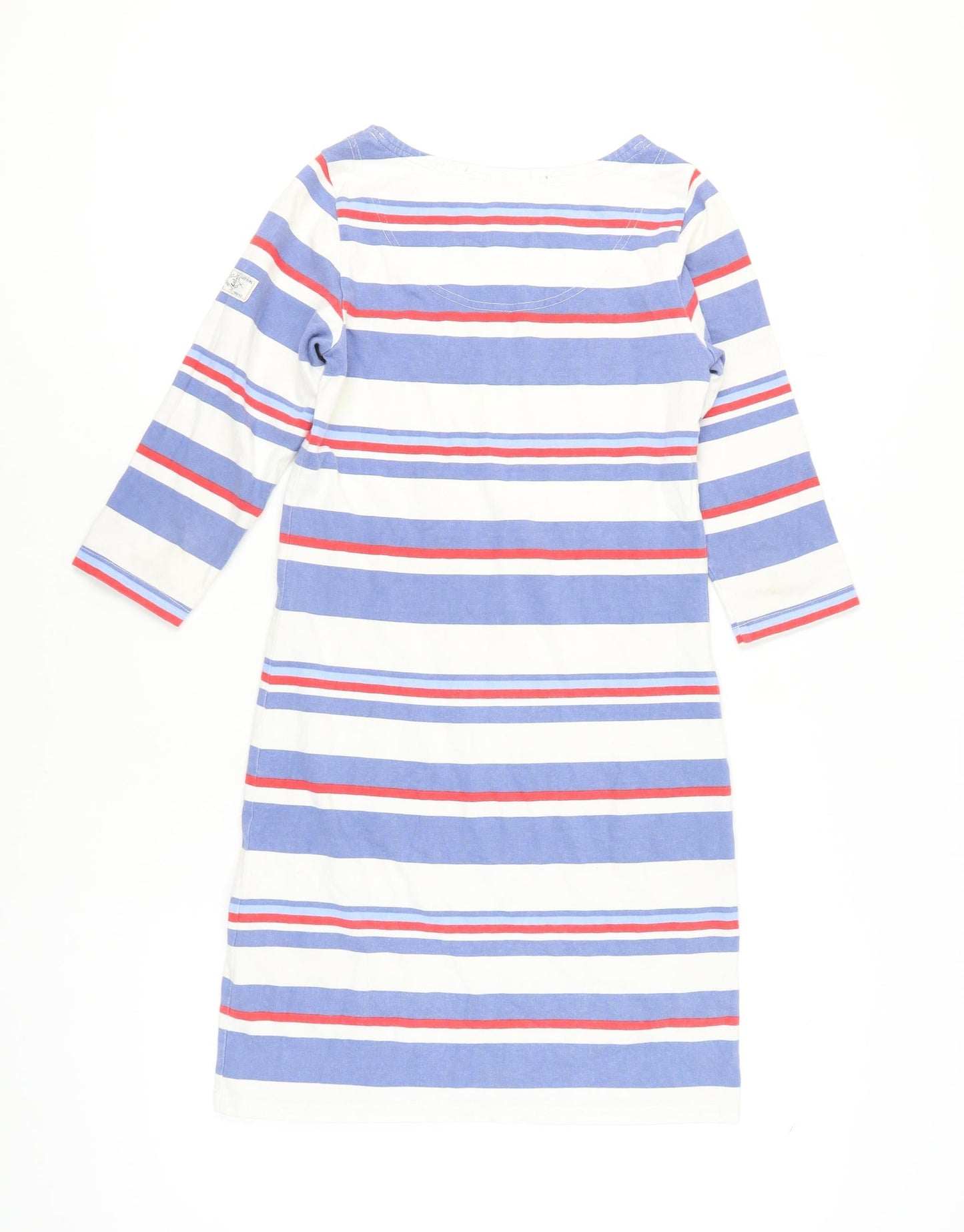 Joules Women's Striped Boat Neck Dress, Blue, Size 8