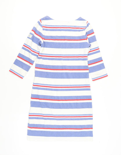 Joules Women's Striped Boat Neck Dress, Blue, Size 8