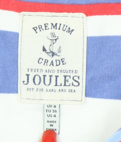 Joules Women's Striped Boat Neck Dress, Blue, Size 8