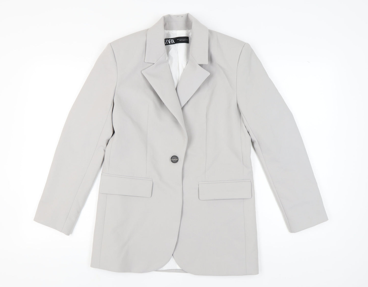 Zara Women's Grey XS Blazer Suit Jacket, Autumn Style