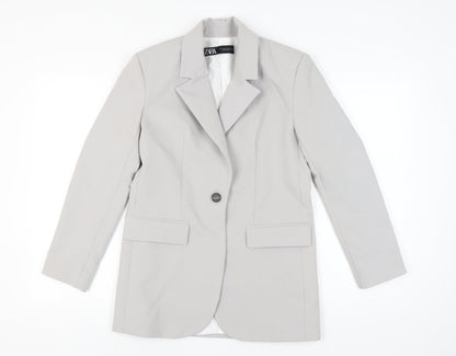 Zara Women's Grey XS Blazer Suit Jacket, Autumn Style