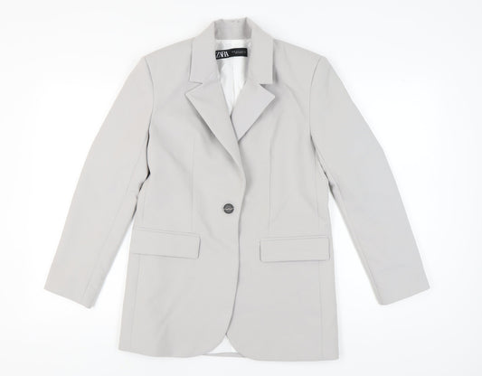 Zara Women's Grey XS Blazer Suit Jacket, Autumn Style