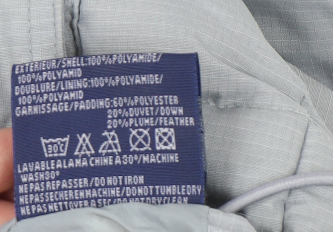 Camps Boys Grey Puffer Jacket Size 14Y Nautical Theme
