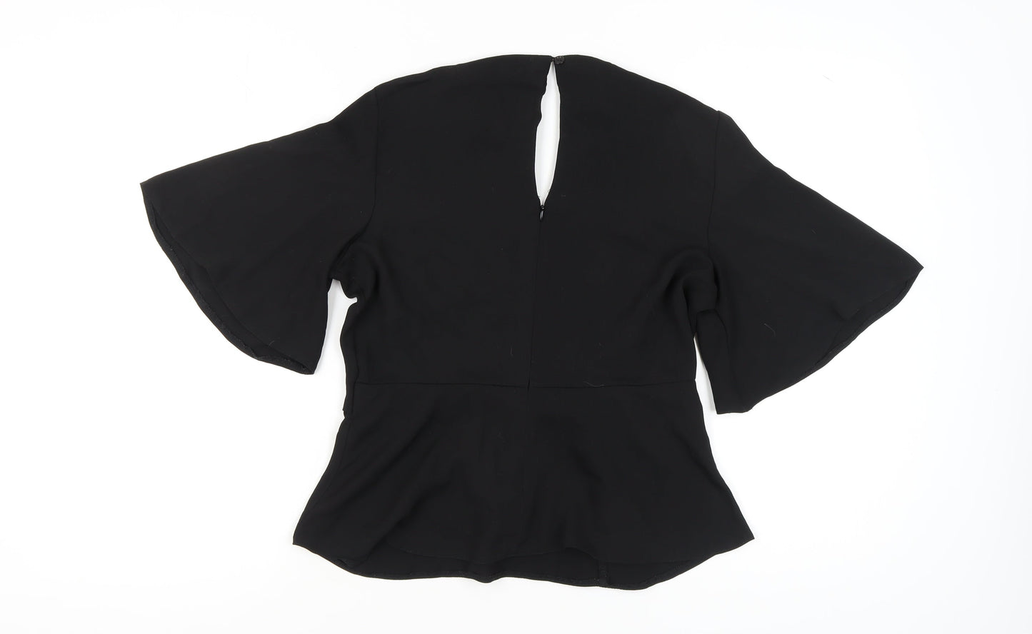 AD LIB Black Women's Wrap Blouse, Size 10