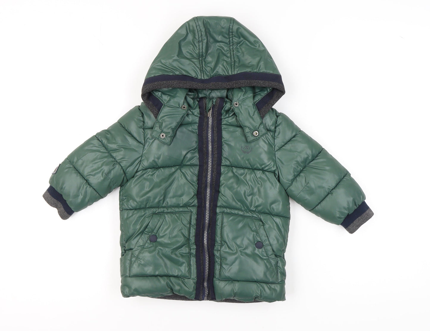 Mayoral Boys Green Puffer Jacket Age 2 Winter Warm Hooded