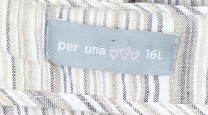 Marks and Spencer Women's Beige Long Dress Size 16