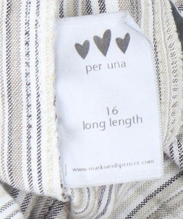 Marks and Spencer Women's Beige Long Dress Size 16