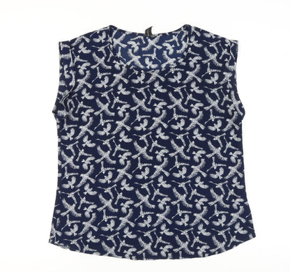 Womens UK Size 16 Izabel London Blue Basic Blouse