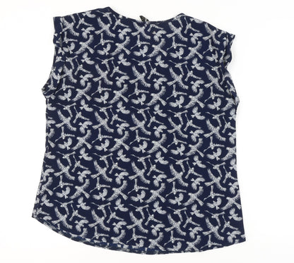 Womens UK Size 16 Izabel London Blue Basic Blouse