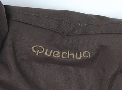 Quechua Boys Brown Parka Jacket, Hooded Mid-Length 2 Years