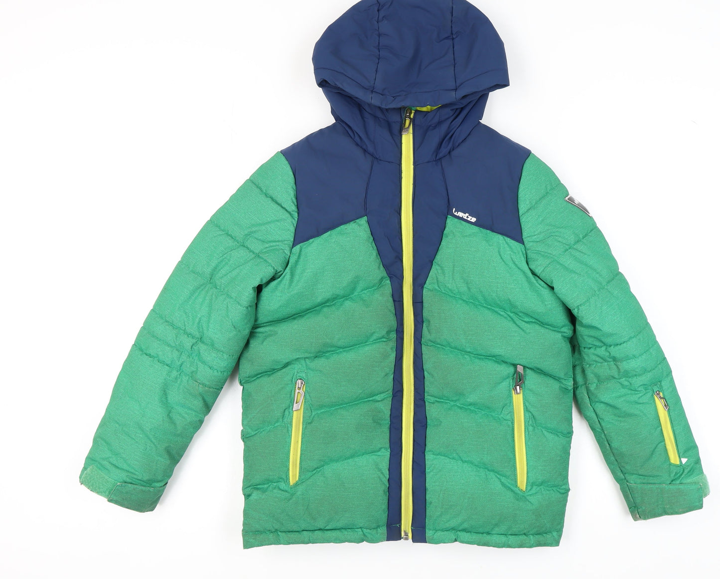 Wedze Boys Green Puffer Jacket - 10 Years