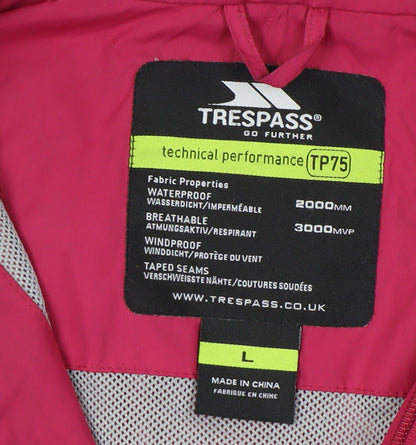 Womens UK Size L Trespass Pink Rain Coat