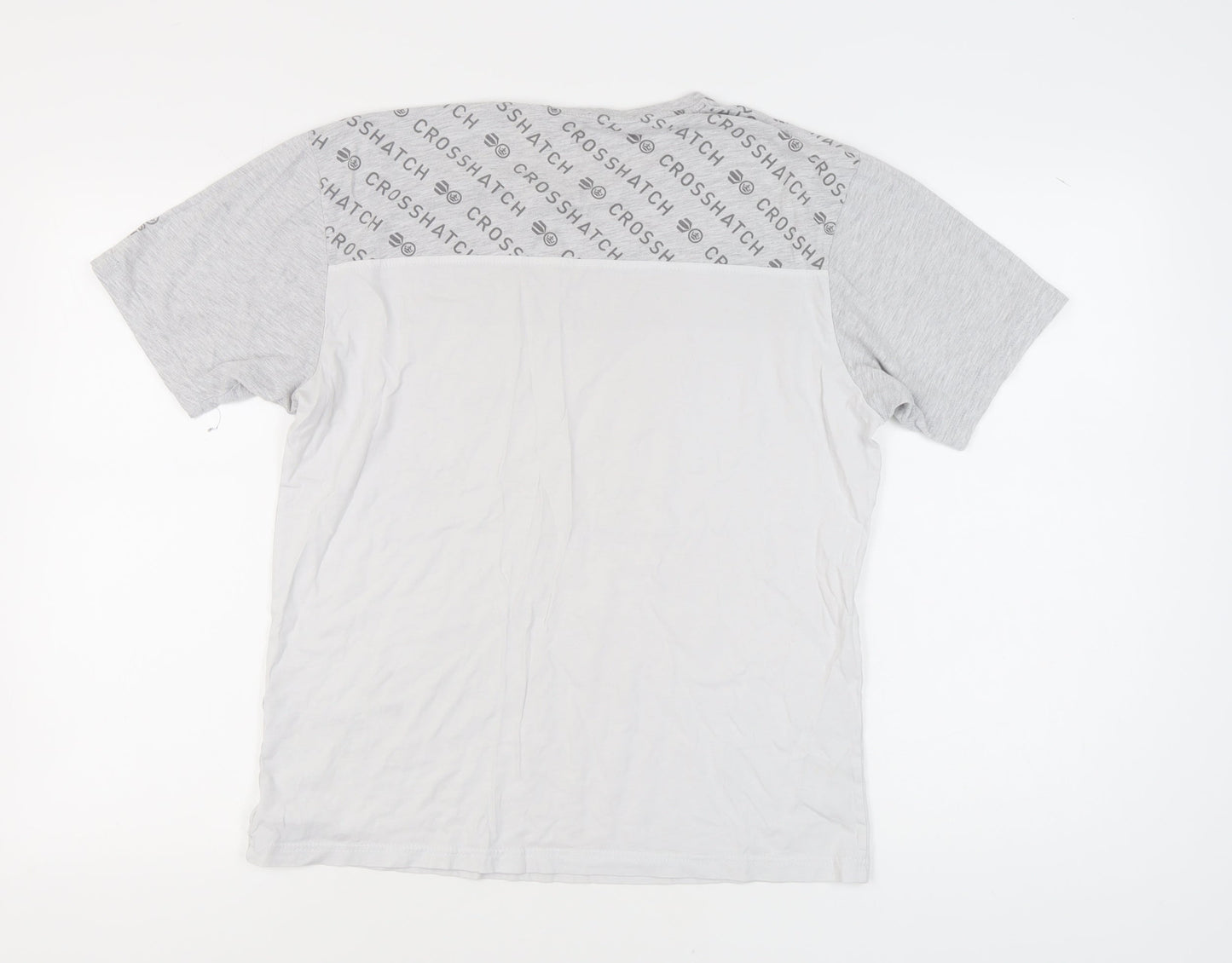 Mens UK Size L Crosshatch Grey  T-Shirt