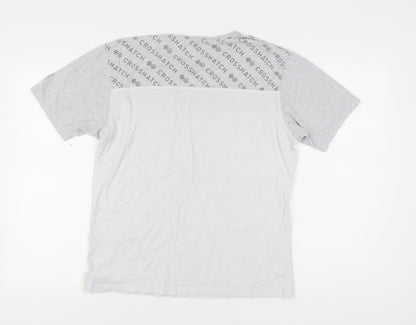 Mens UK Size L Crosshatch Grey  T-Shirt