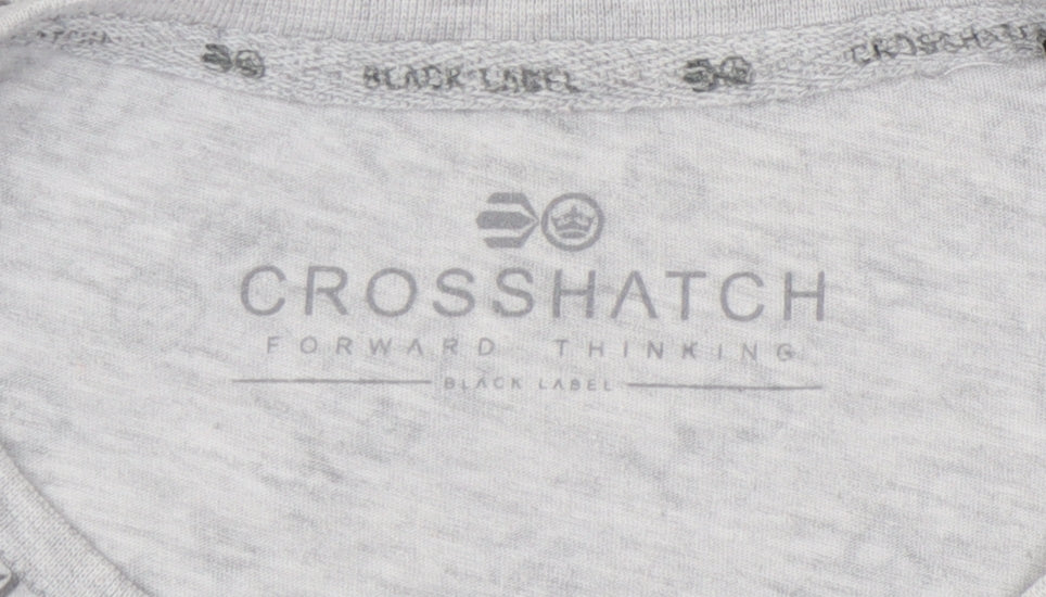 Mens UK Size L Crosshatch Grey  T-Shirt