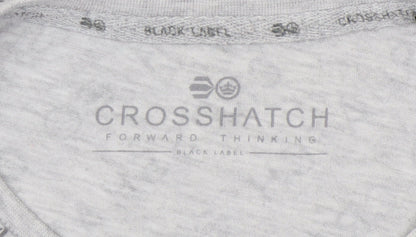Mens UK Size L Crosshatch Grey  T-Shirt