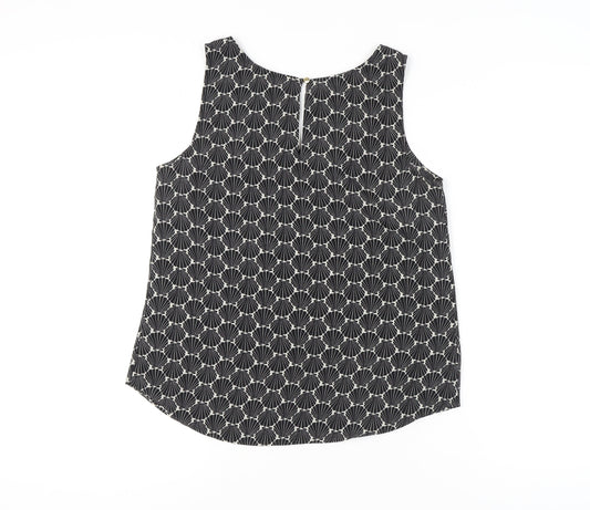 Womens UK Size 12 Oasis Black Basic Blouse