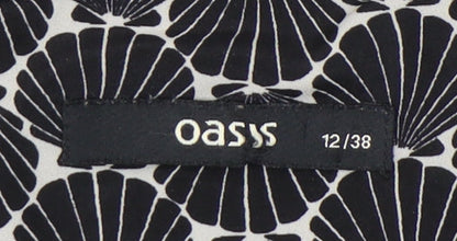 Womens UK Size 12 Oasis Black Basic Blouse