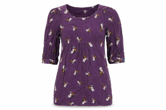 Womens UK Size XS Joules Purple Tunic Blouse