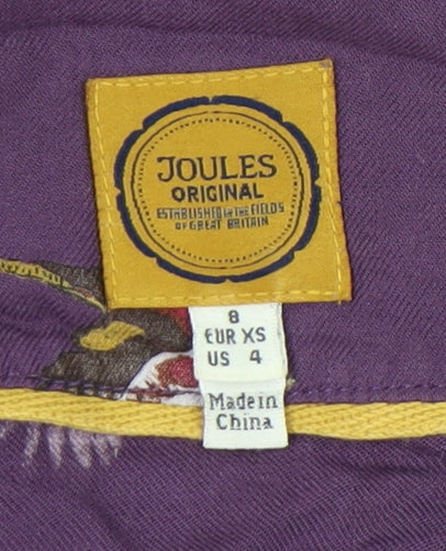 Womens UK Size XS Joules Purple Tunic Blouse