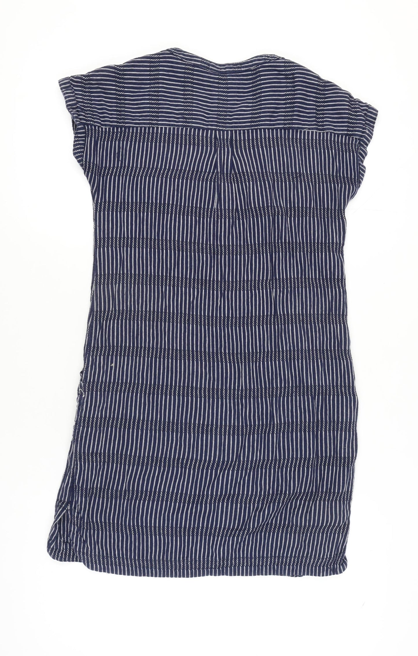 Mantaray Women's Blue Striped Shift Dress Size 10