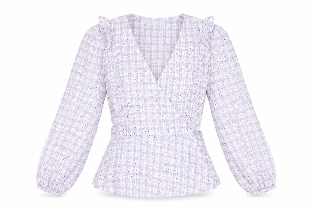 Womens UK Size 10 Oasis Multicoloured Wrap Blouse