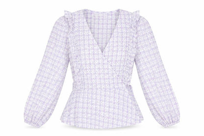 Womens UK Size 10 Oasis Multicoloured Wrap Blouse