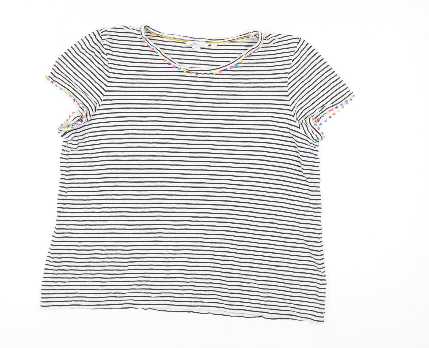 Womens UK Size XL Boden White Basic T-Shirt