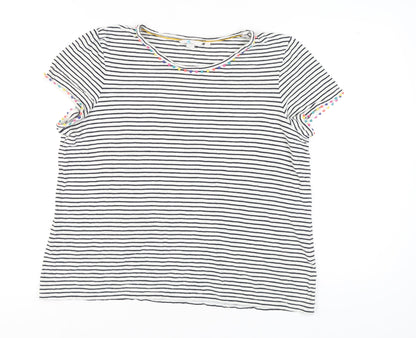 Womens UK Size XL Boden White Basic T-Shirt
