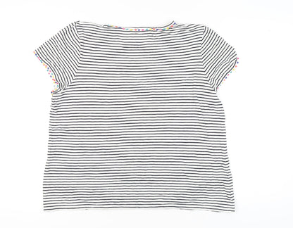 Womens UK Size XL Boden White Basic T-Shirt